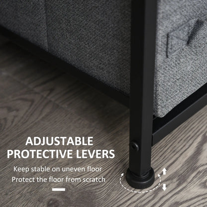 7 Drawer Dresser, Metal Frame, Fabric, Dark Grey Storage Cabinets at Gallery Canada