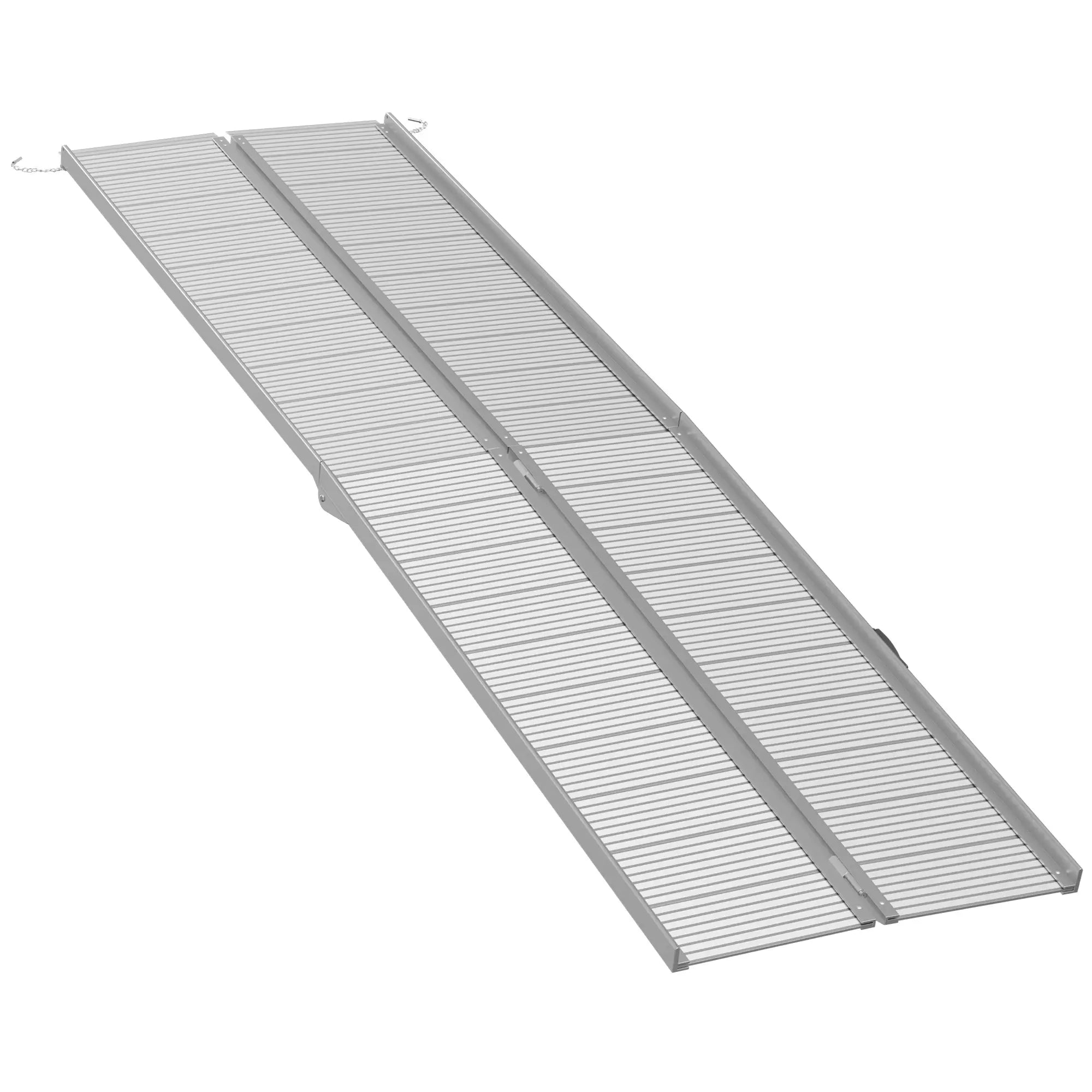 10' Foldable Handicap Ramp, Aluminum Wheelchair Ramp, Textured, Silver Knee Walker & Wheelchair Ramps at Gallery Canada