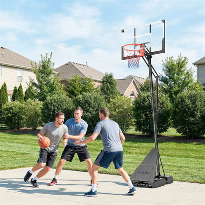 Portable Basketball Hoop, Height Adjustable 8-10 Ft, 47" Shatterproof Backboard Basketball at Gallery Canada