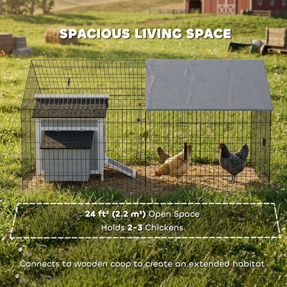 Large Metal Chicken Coop, Water-Resistant Anti-UV Cover, 4 Doors Chicken Coops at Gallery Canada