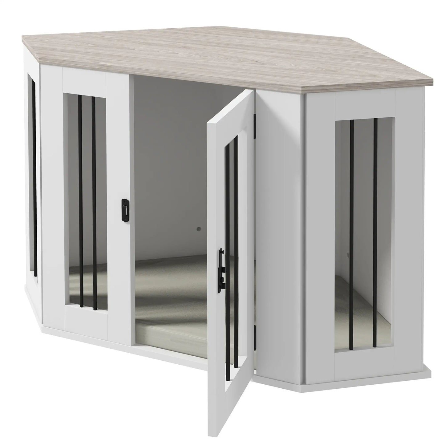 Dog Crate Furniture with Cushion, 41 Inch, Corner Design, Multi Color Houses, Kennels & Pens at Gallery Canada