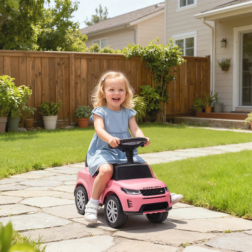 Land Rover Ride On Push Car, 18-36 M, Anti-Tip, Horn, Sounds, Pink