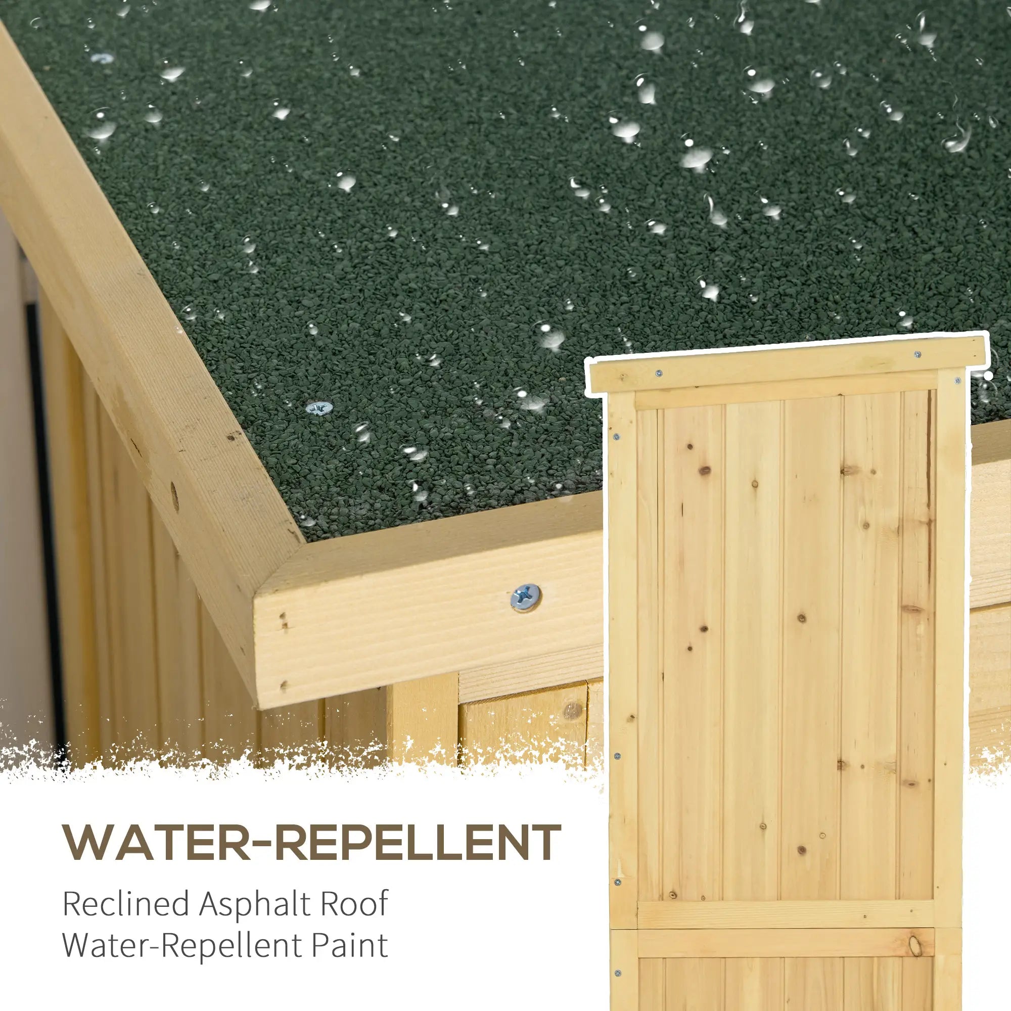 3' x 5' Wooden Garden Storage Shed, Asphalt Roof, 2 Large Doors, Natural Sheds at Gallery Canada