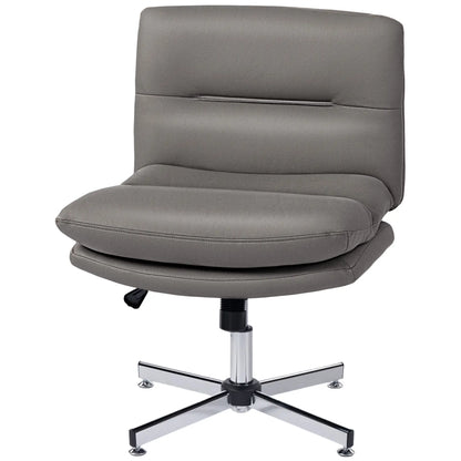 Armless Office Chair, Adjustable Height, Tilt Function, Grey Task Chairs Grey at Gallery Canada