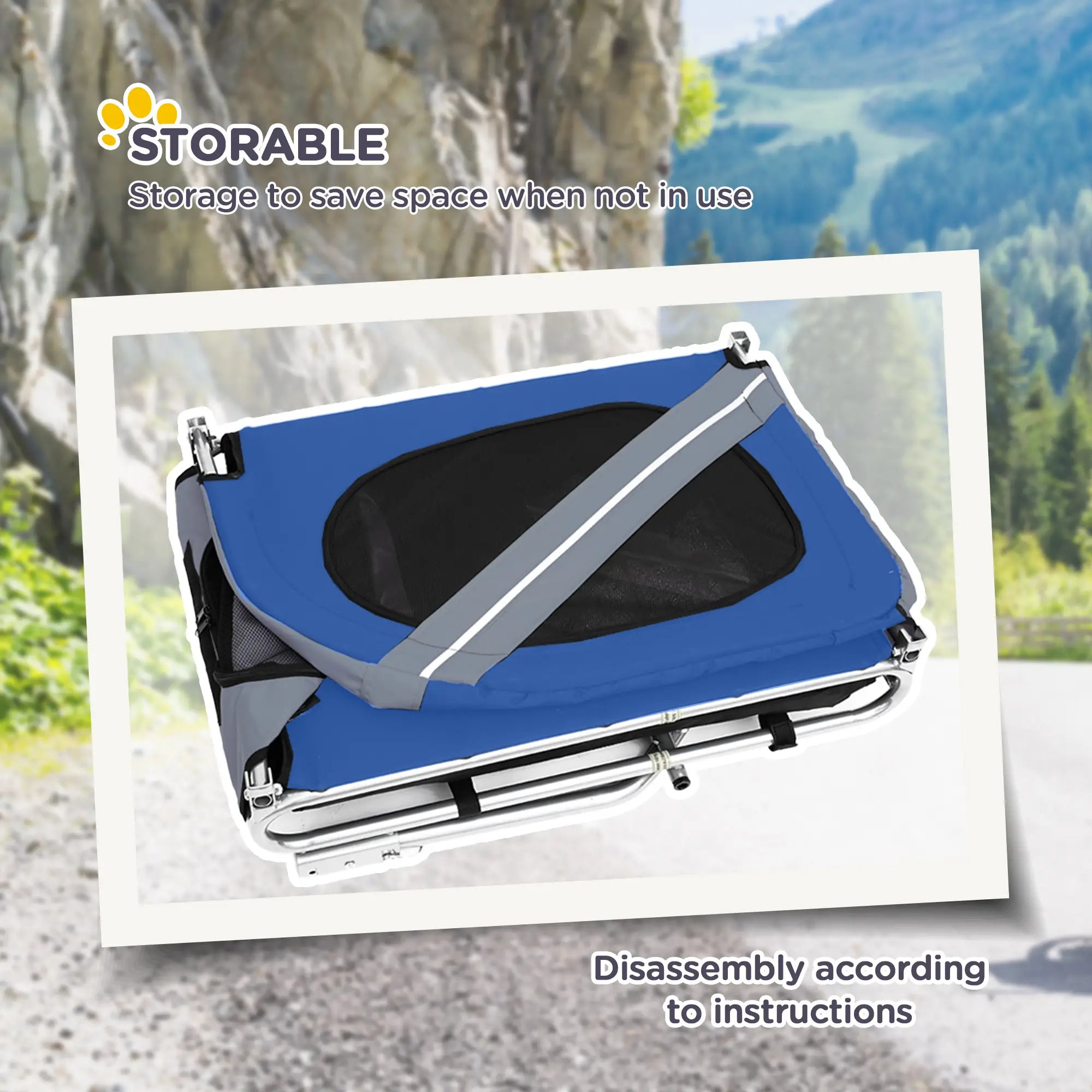 Dog Bike Trailer, Pet Cargo Carrier, 3 Entrances, Large Wheels, Mesh Screen, White Dog Bike Trailers & Strollers at Gallery Canada