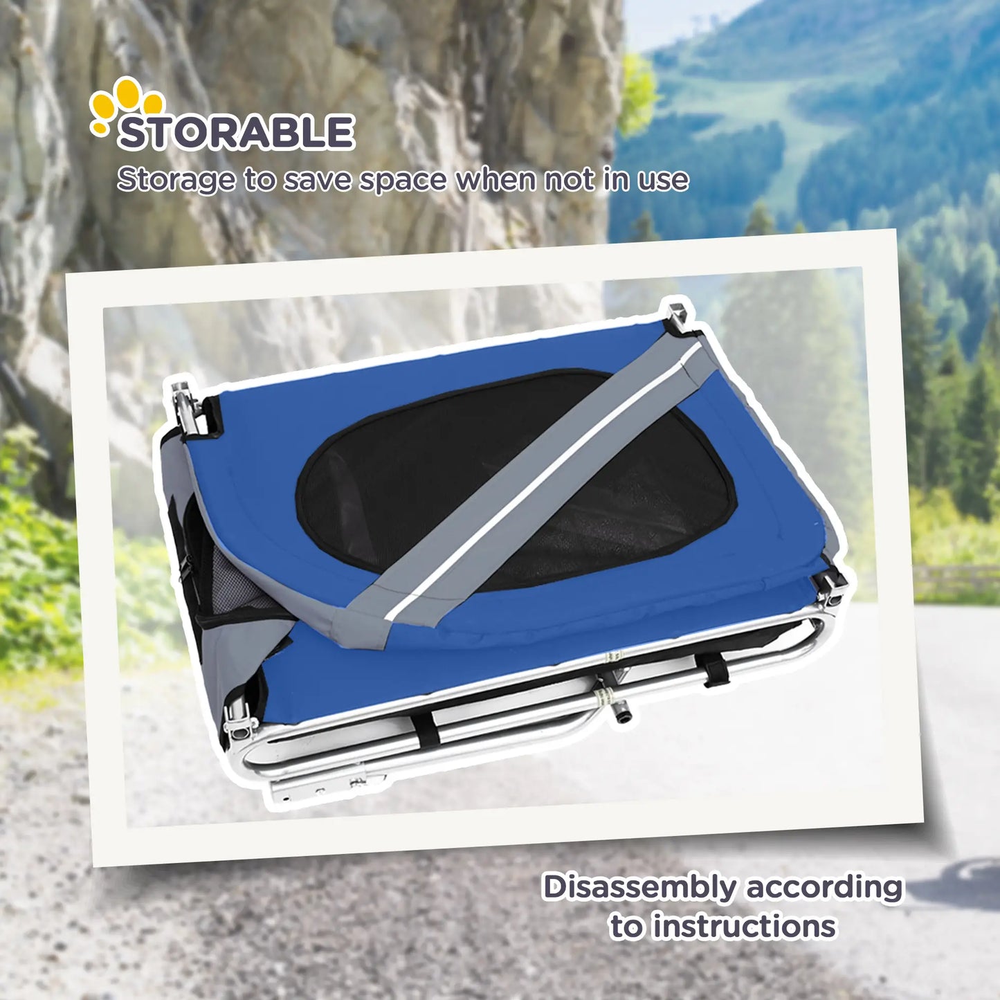 Dog Bike Trailer, Pet Cargo Carrier, 3 Entrances, Large Wheels, Mesh Screen, White Dog Bike Trailers & Strollers at Gallery Canada