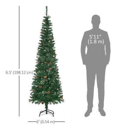 6.5ft Pencil Christmas Tree, Artificial, Pine Needles, Realistic Branches, Green Pencil Christmas Trees at Gallery Canada