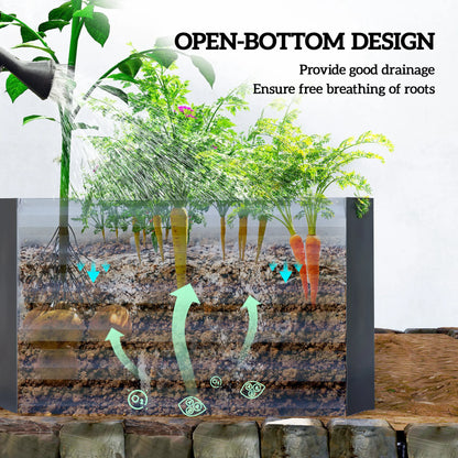 6' x 3' x 2' Raised Garden Bed, Galvanized Planter Box, Dark Grey Galvanized Planter Boxes at Gallery Canada