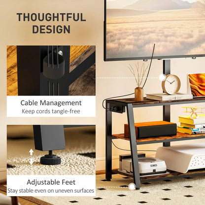 TV Stand with Mount, Power Outlet, LED Lights, for 32-70 Inch TVs TV Stands at Gallery Canada