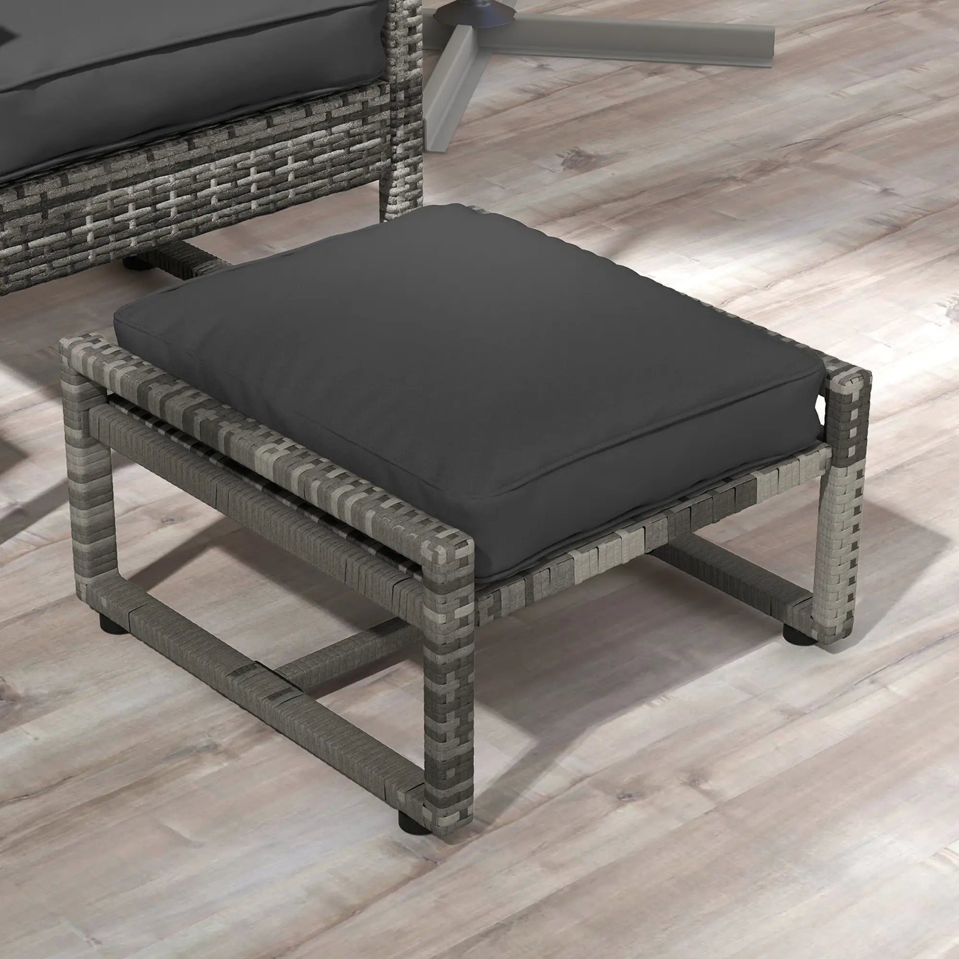 5-Piece Patio Furniture Set, Armchair, Stool, Table, Cushions, Outdoor Wicker Sofa Patio Furniture Sets at Gallery Canada