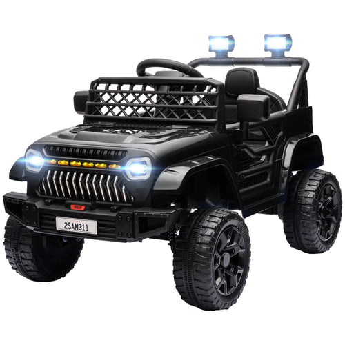 12V Ride On Truck, Electric Car For Kids, Remote Control, Black