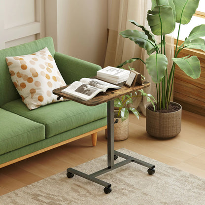 Height Adjustable Standing Desk, Pneumatic Sit Stand Desk, Rustic Brown Office Desks & Work Stations at Gallery Canada