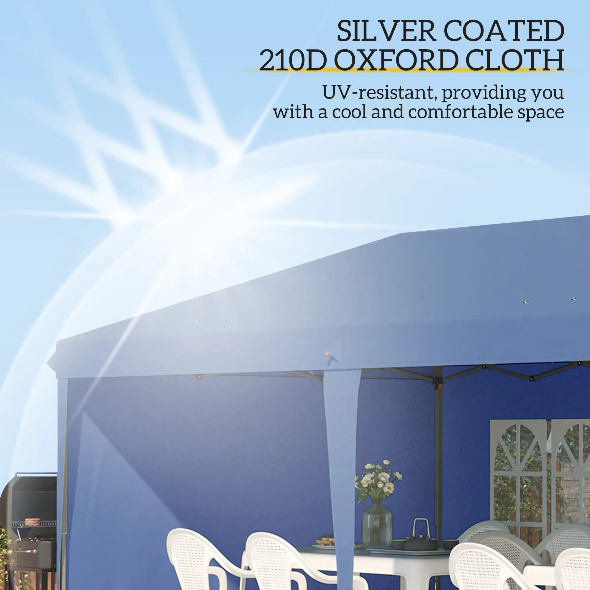 10' x 20' Pop Up Canopy Tent, Instant Shelter, Blue Pop Up Canopies at Gallery Canada