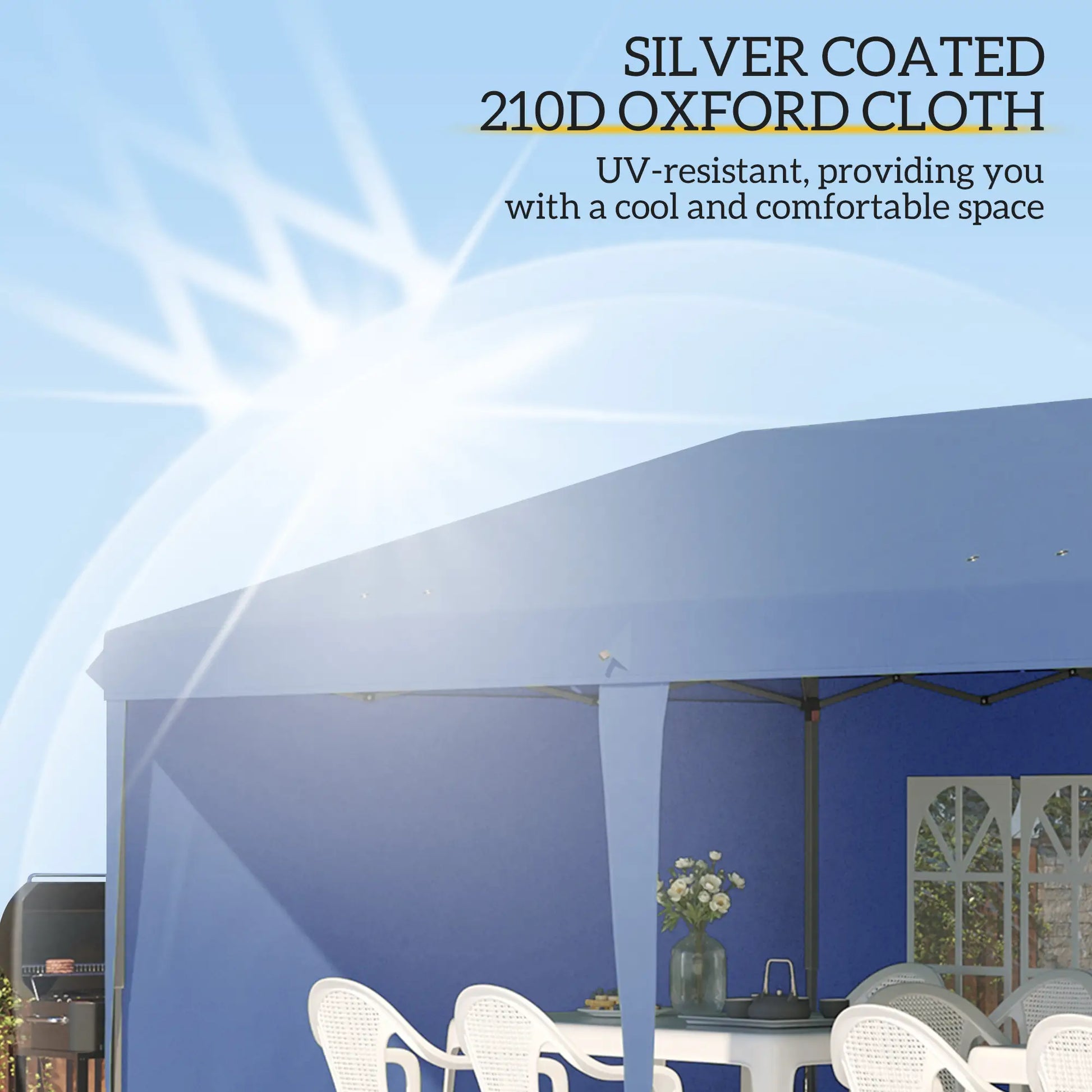 10' x 20' Pop Up Canopy Tent, Instant Shelter, Blue Pop Up Canopies at Gallery Canada