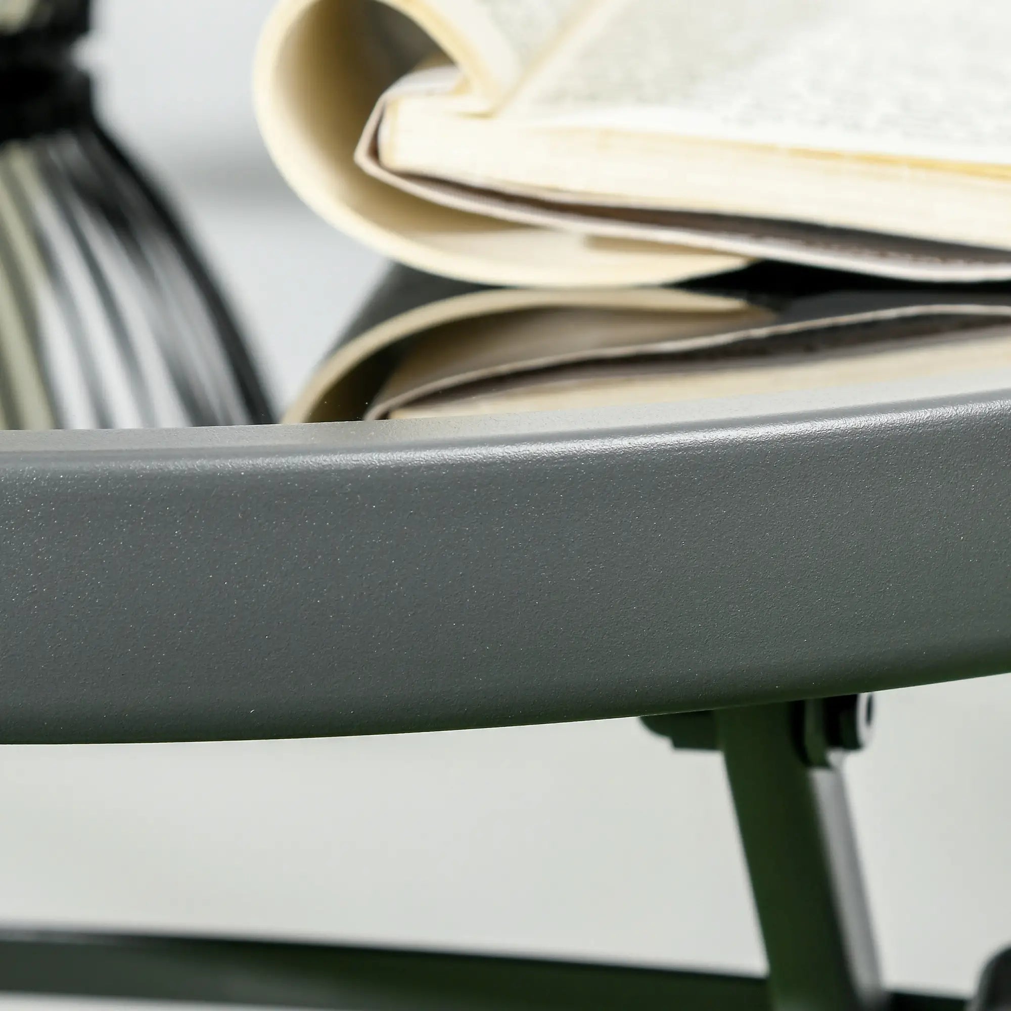 3 Piece Bistro Set, Foldable Mesh Chairs, Glass Table, Charcoal Grey Bistro Sets at Gallery Canada
