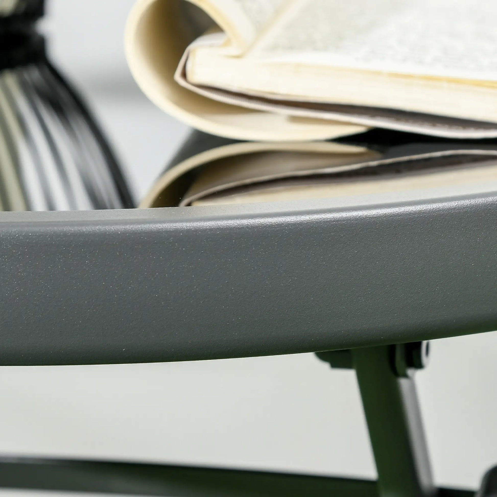 3 Piece Bistro Set, Foldable Mesh Chairs, Glass Table, Charcoal Grey Bistro Sets at Gallery Canada