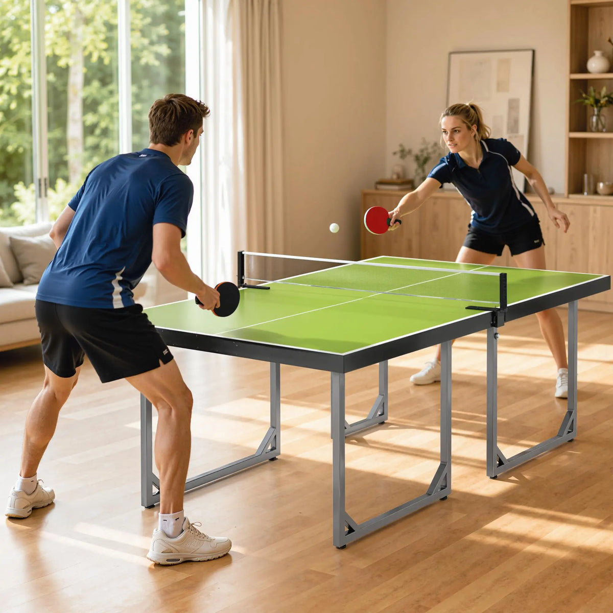6x3 ft Folding Ping-pong Table, Green