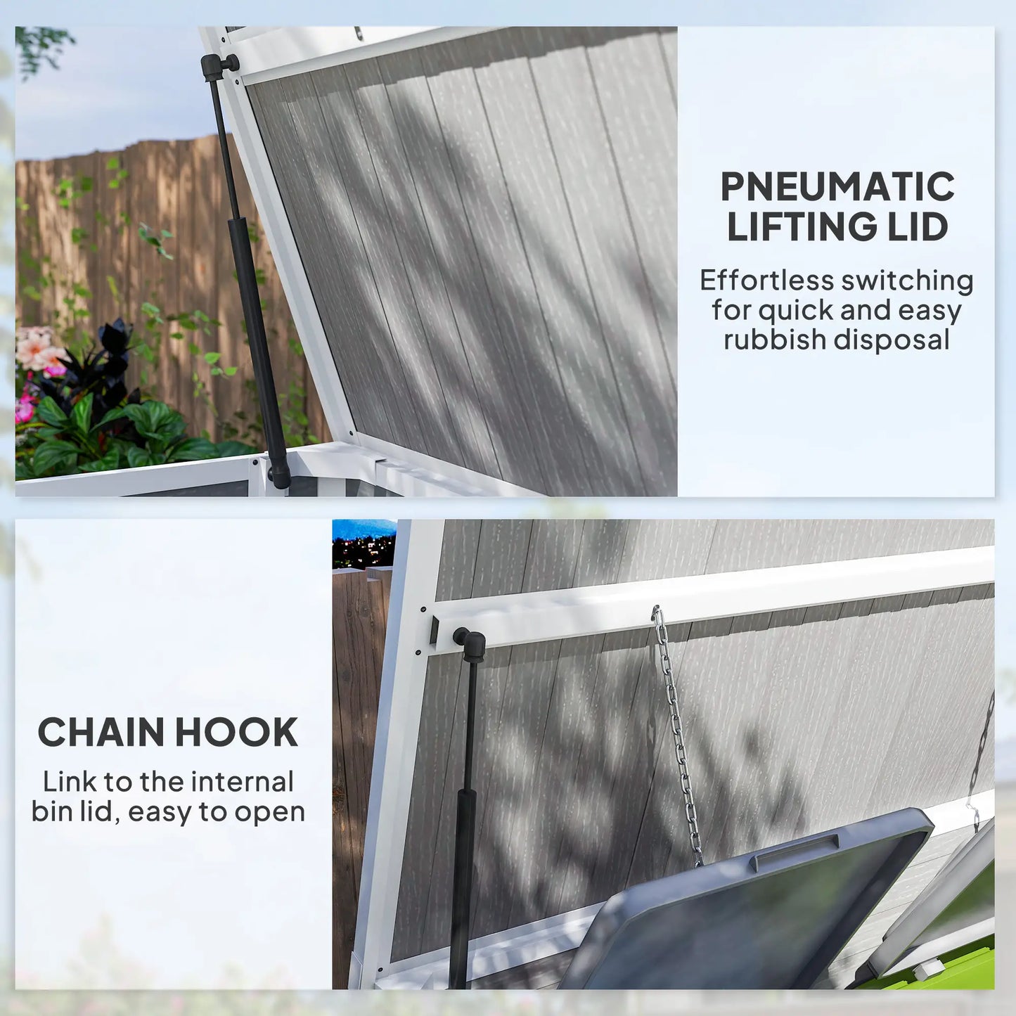 41 Cu. Ft. Outdoor Storage Shed, Horizontal Trash Can Storage, Grey Sheds at Gallery Canada