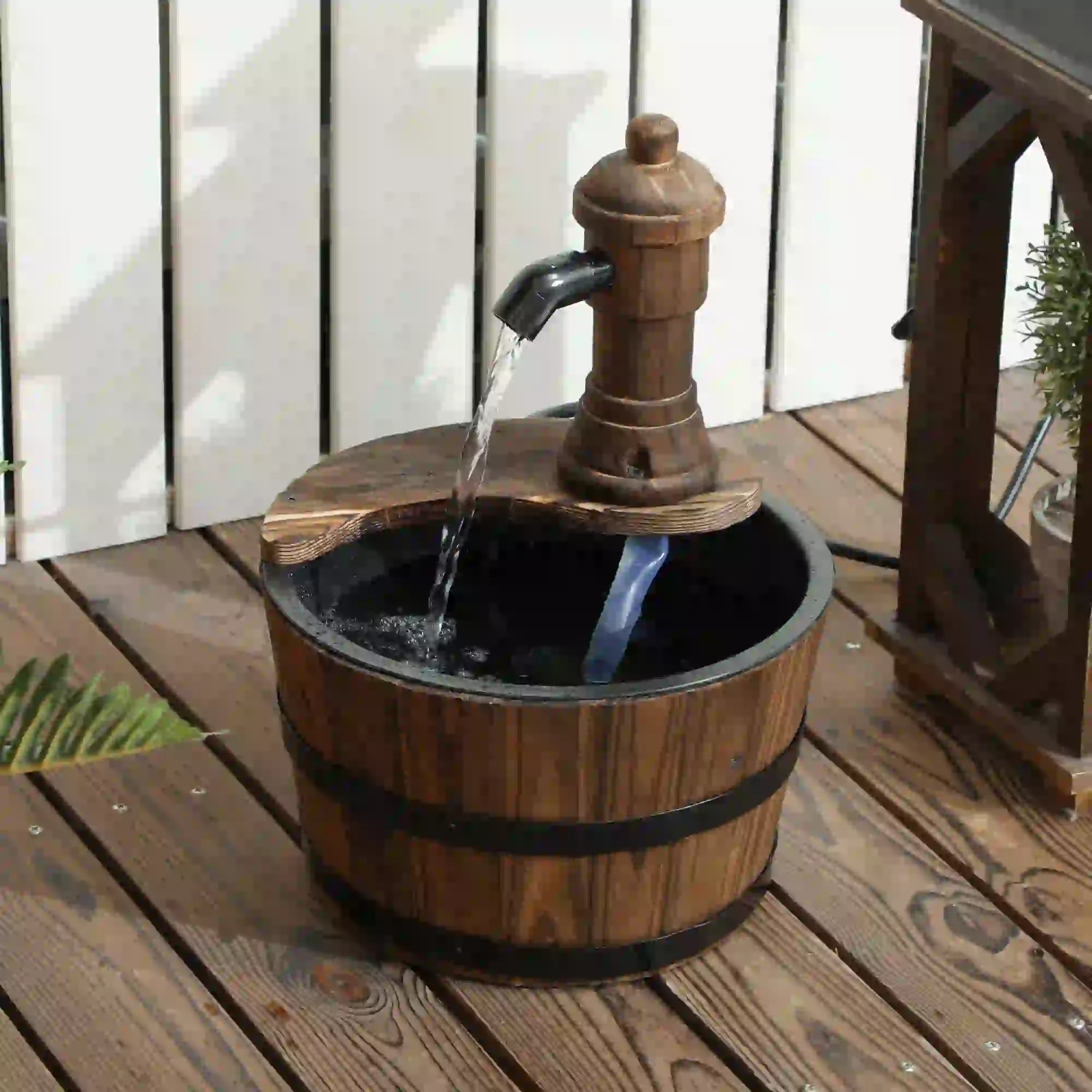 Outdoor Garden Fountain with Electric Pump, Carbonized Water Fountains at Gallery Canada