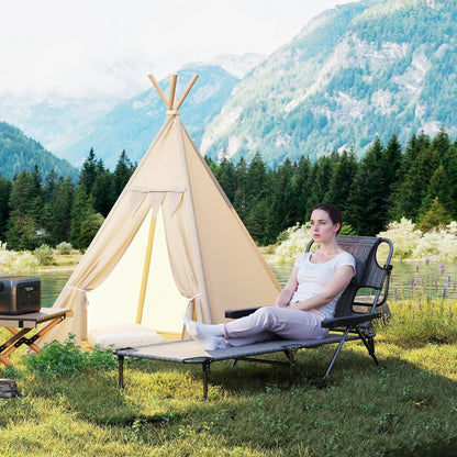 Folding Lounge Chair, Reclining Back, Mixed Grey, Grey Lounger Chairs at Gallery Canada