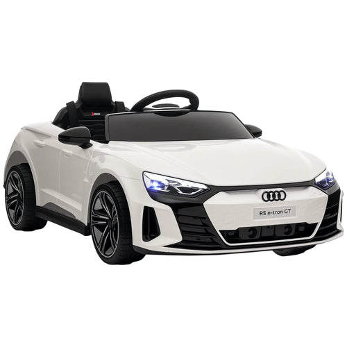 Remote Control Ride On Car, 12V Electric Toy for Kids, White