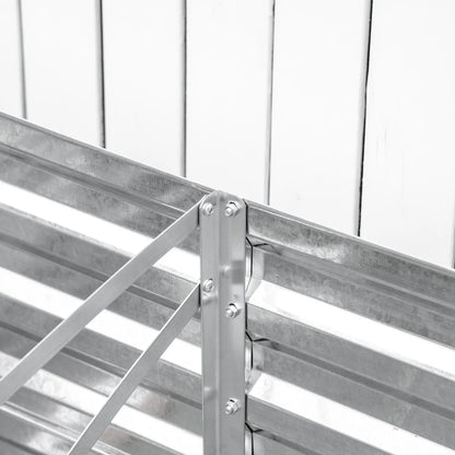 Galvanized Raised Garden Bed, Steel Outdoor Planter, 71'' x 35'' x 23'', Silver Galvanized Planter Boxes at Gallery Canada