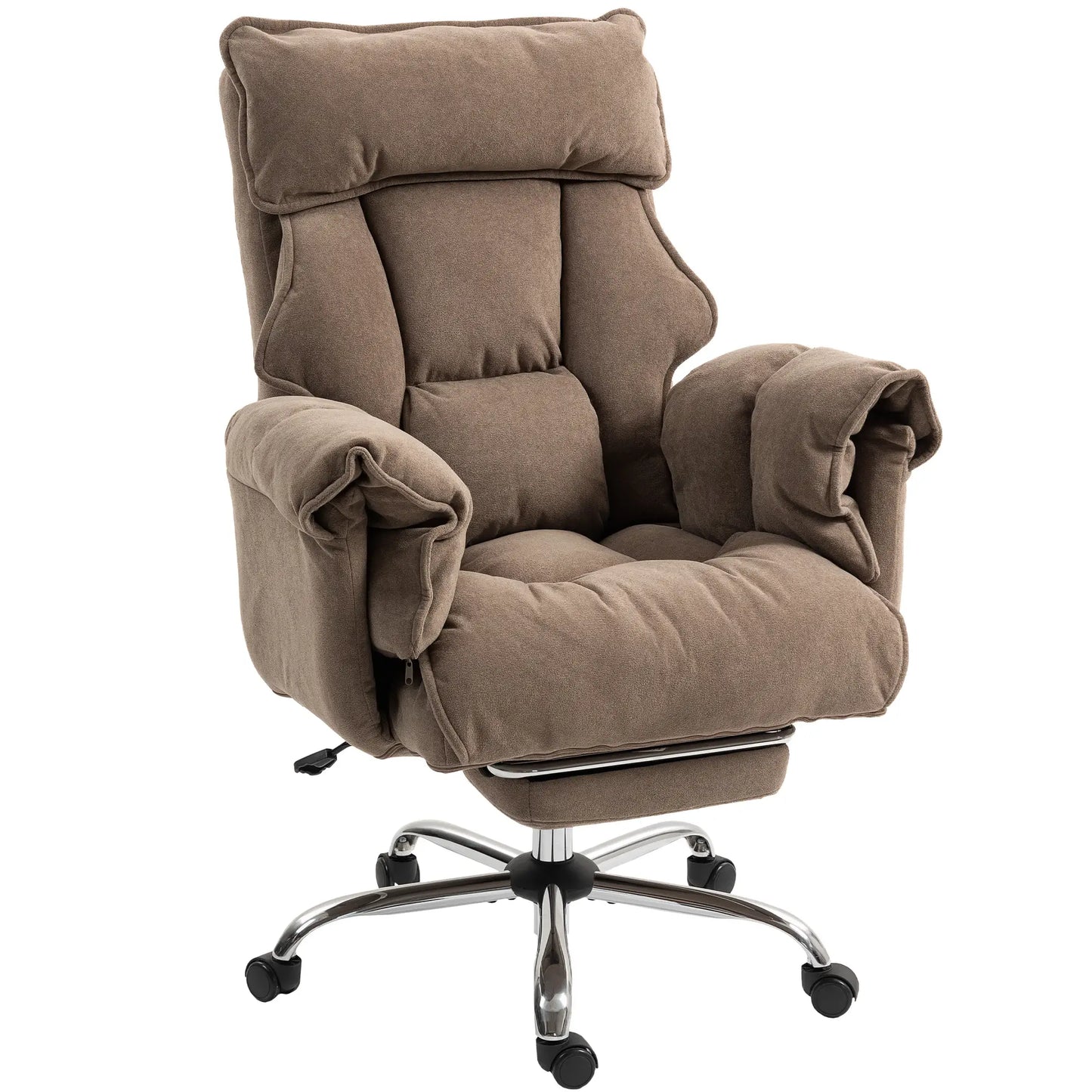 Desk Chair With Footrest, Adjustable Backrest, Light Brown Executive & Manager Chairs at Gallery Canada