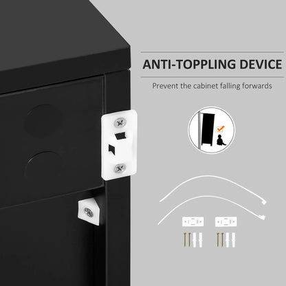 High Gloss Buffet Sideboard, 2 Drawers, 2 Doors, Adjustable Shelf, Black Bar Cabinets at Gallery Canada