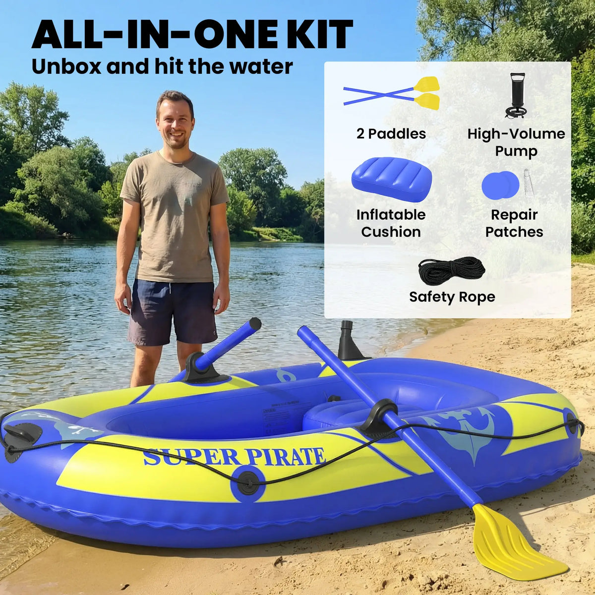 Inflatable Kayak, 1-2 Person Water Sports & Boating Supplies at Gallery Canada