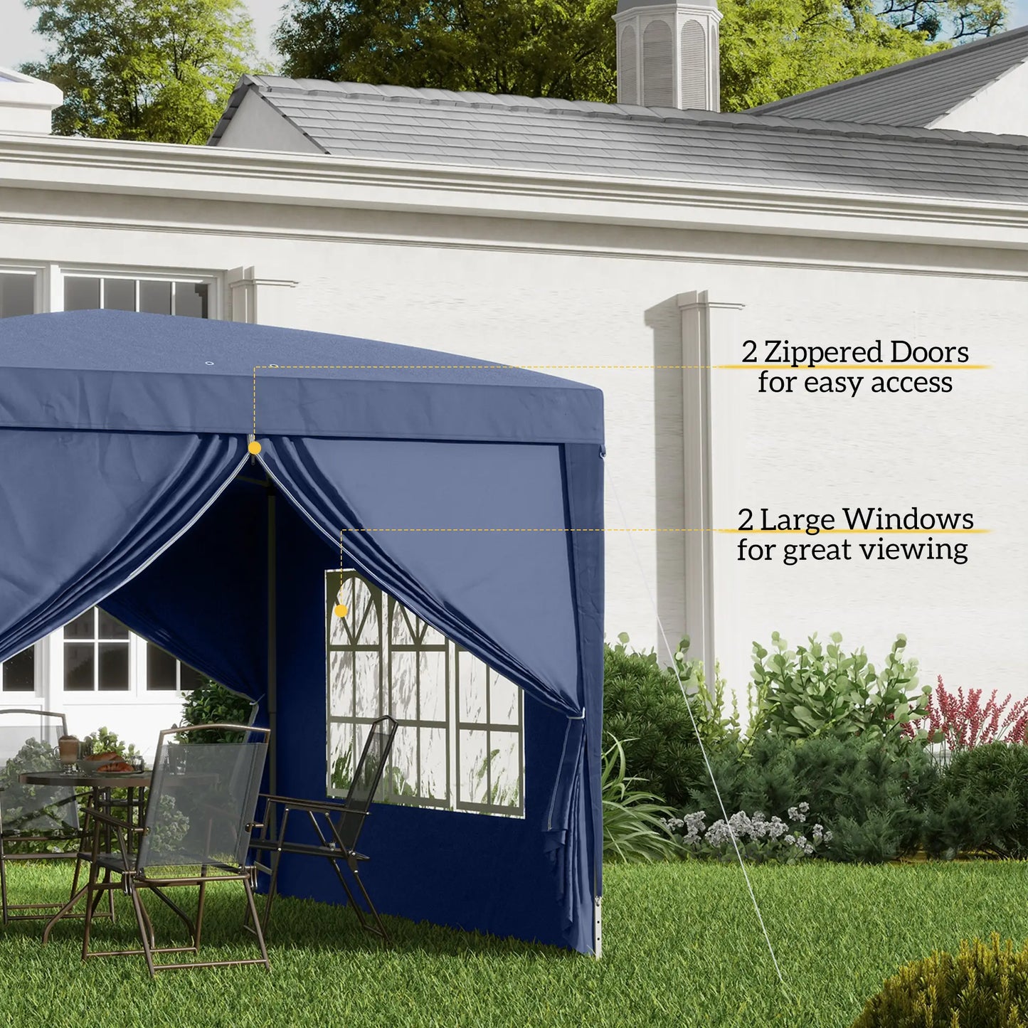 10'x10' Outdoor Pop Up Party Tent Wedding Gazebo Canopy, Blue Pop Up Canopies at Gallery Canada