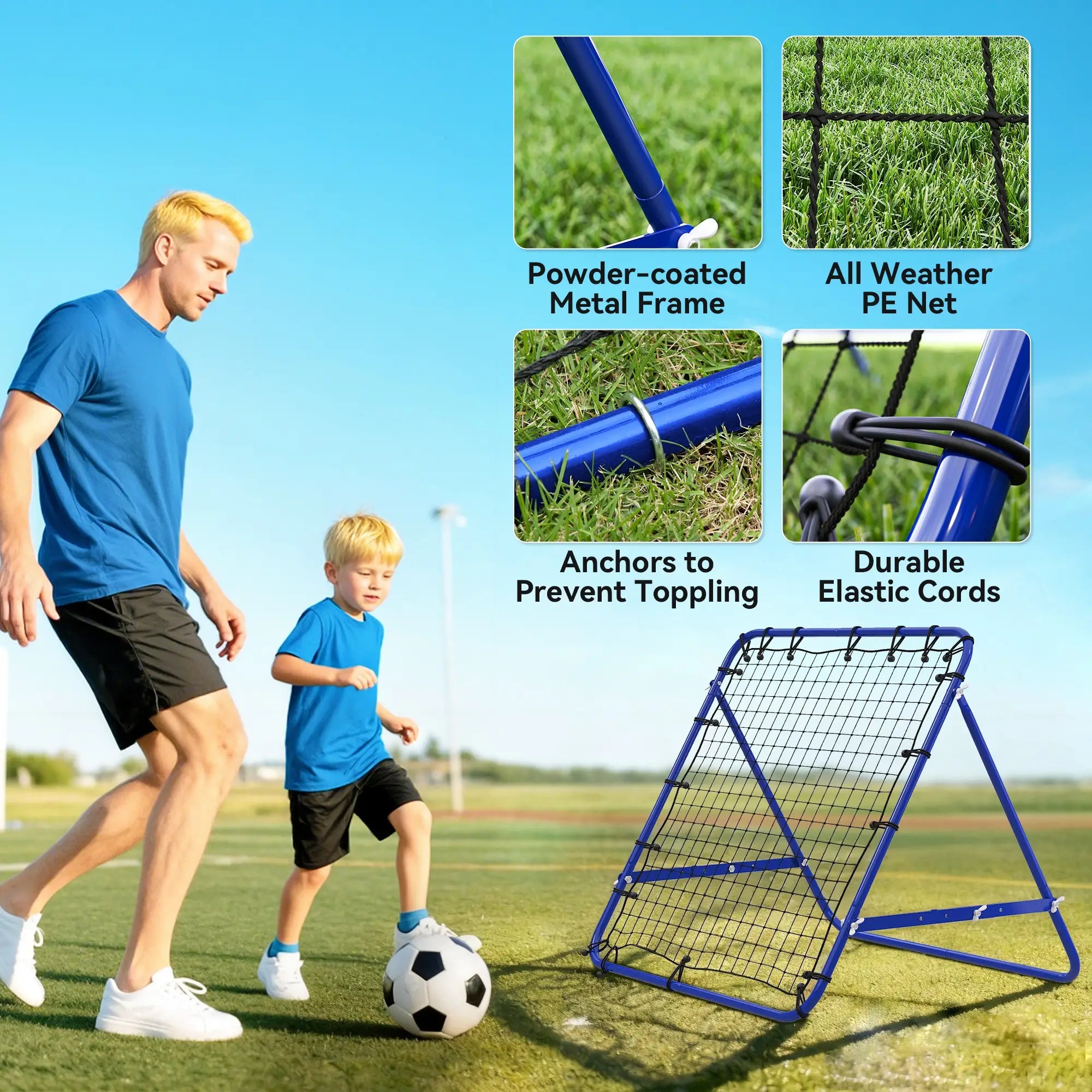 Volleyball Rebounder Net, Football Training Aid, Kickback Target, Blue Soccer at Gallery Canada