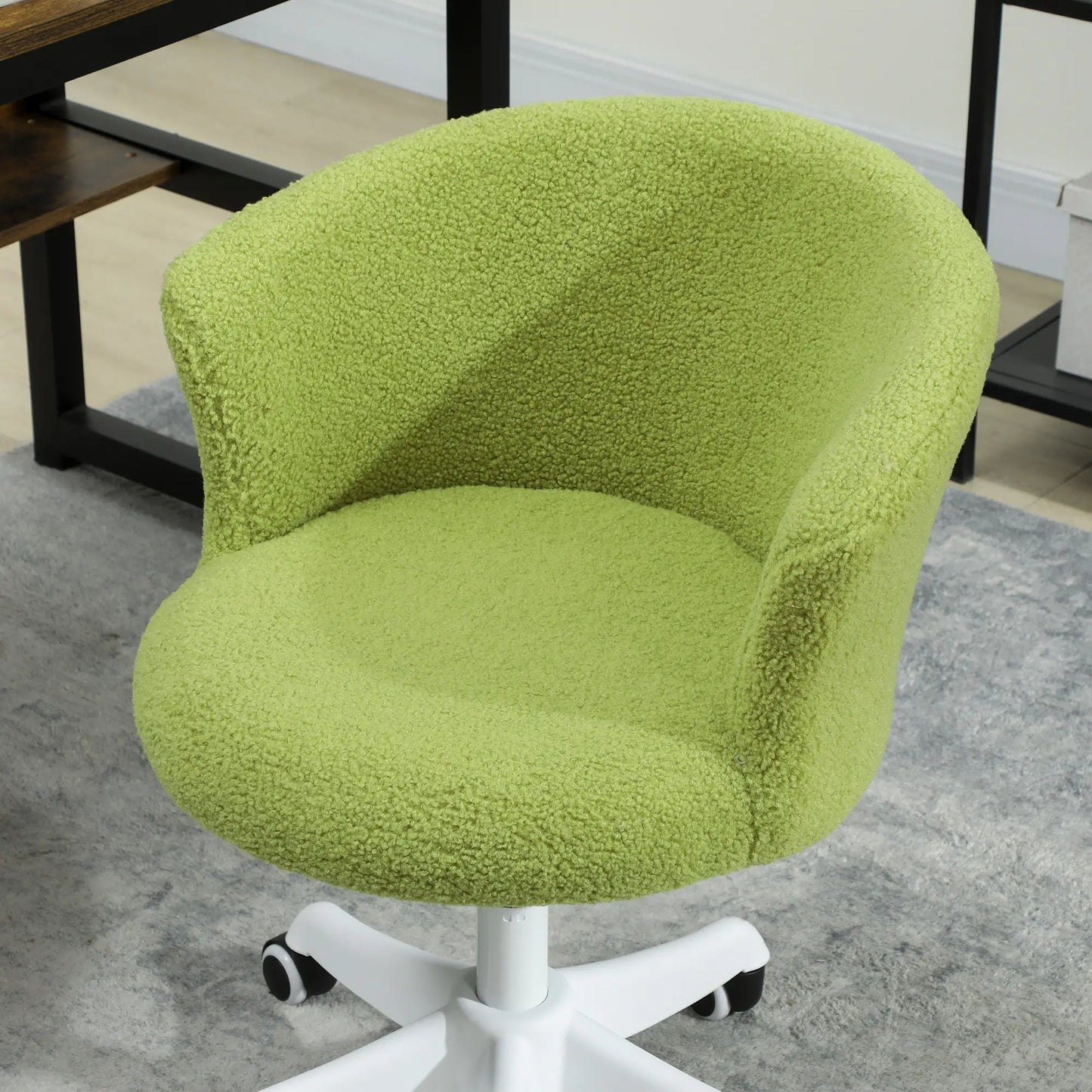 Armless Office Chair, Adjustable Height, Swivel Wheels, Mid Back, Light Green Task Chairs at Gallery Canada