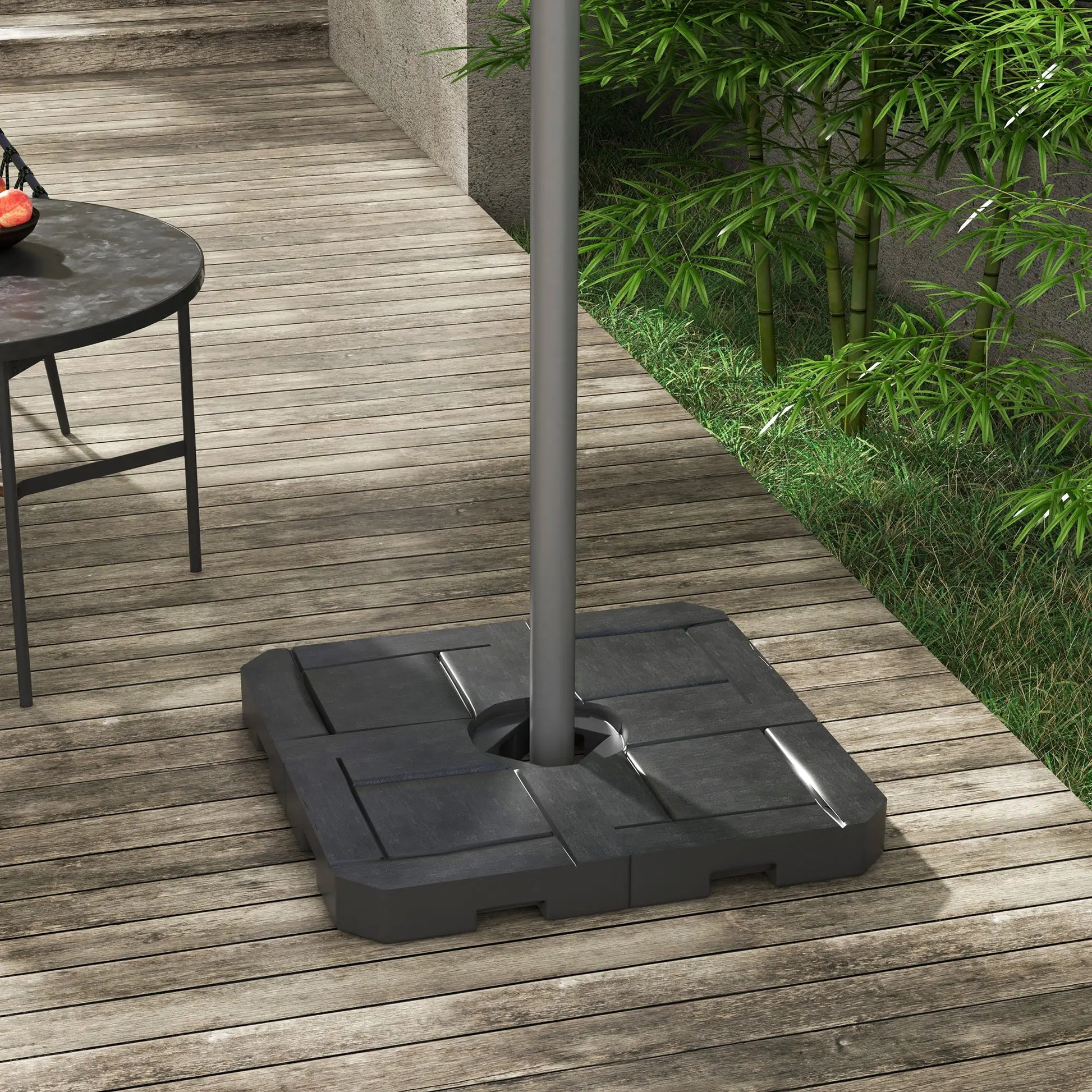 4PCs Patio Umbrella Base, Water or Sand Filled, HDPE Umbrella Bases at Gallery Canada