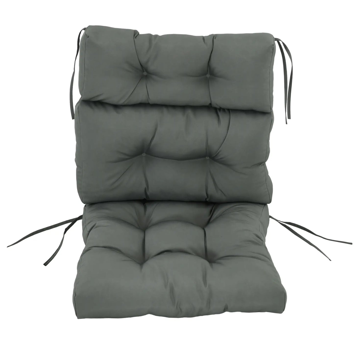 Outdoor Patio Chair Cushion, Tufted with Thick Filling, Dark Grey Patio Chair Cushions at Gallery Canada