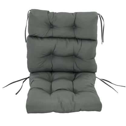 Outdoor Patio Chair Cushion, Tufted with Thick Filling, Dark Grey Patio Chair Cushions at Gallery Canada