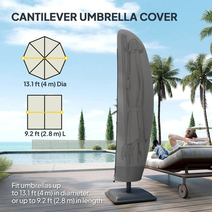 87-Inch Patio Umbrella Cover, 10ft to 13ft, Black Umbrella Covers at Gallery Canada