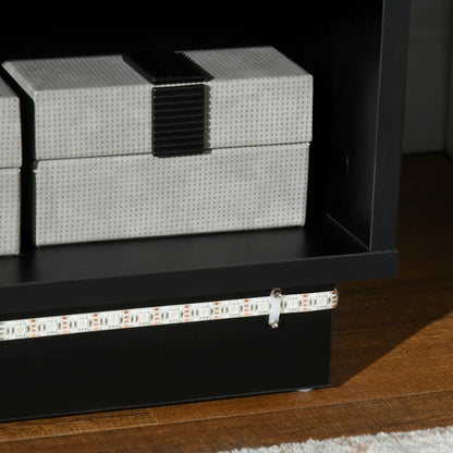 LED Nightstand with Lights, Drawer, 2 Shelves, Remote, 15.7x11.8x23.6in Bedside Tables at Gallery Canada