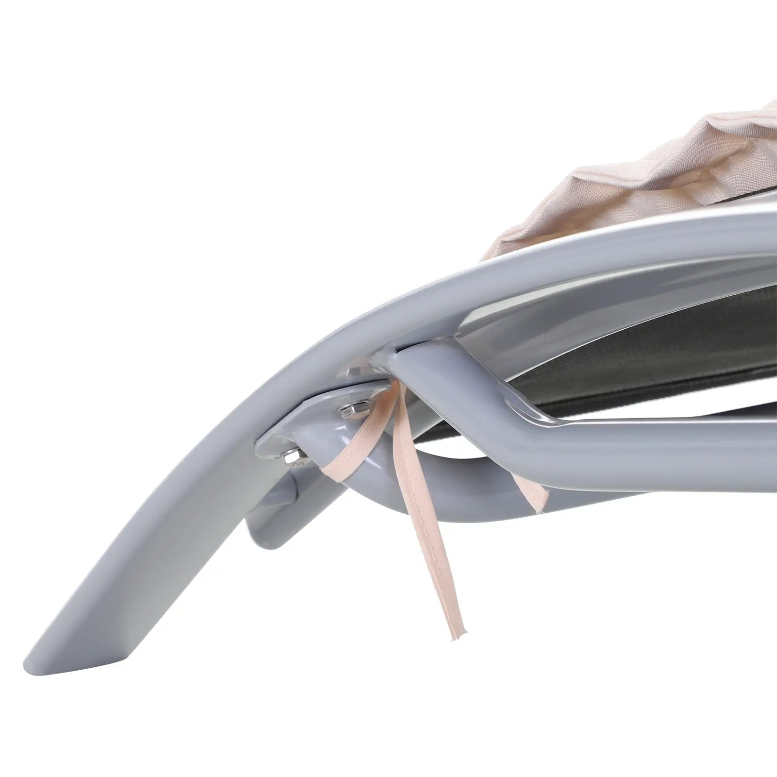 Aluminum Patio Tanning Chair, Soft Padded Seat, Adjustable Backrest, Beige Lounger Chairs at Gallery Canada