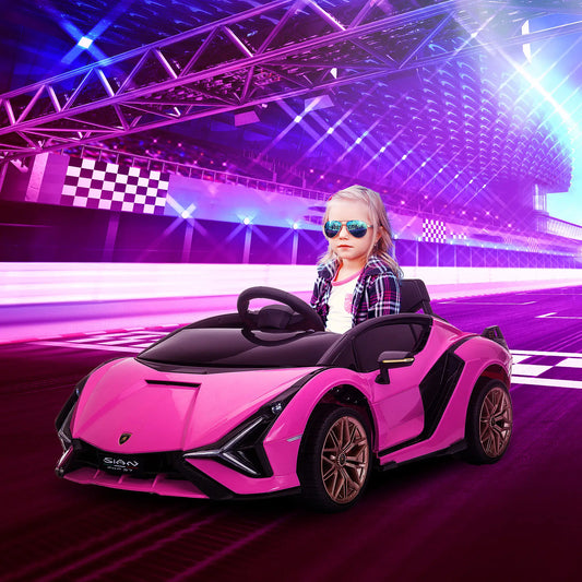 12V Kids Electric Ride On Car, Remote Control, Music Lights, For 3-5 Years, Pink Electric Toy Cars Pink at Gallery Canada