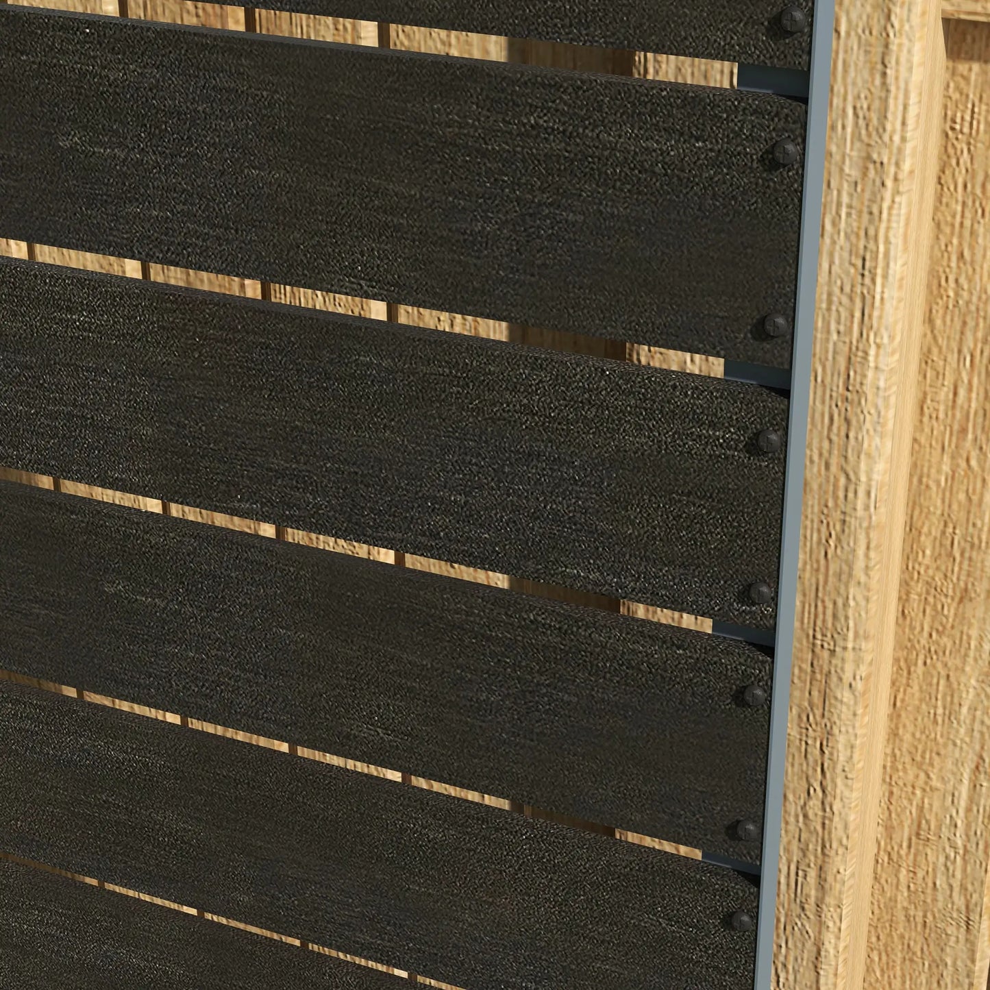 Raised Garden Bed With Trellis, Elevated Planter Box, 28" x 15" x 59", Black Wooden Planter Boxes at Gallery Canada
