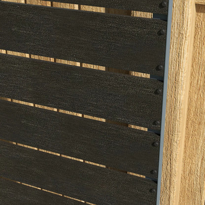 Raised Garden Bed With Trellis, Elevated Planter Box, 28" x 15" x 59", Black Wooden Planter Boxes at Gallery Canada