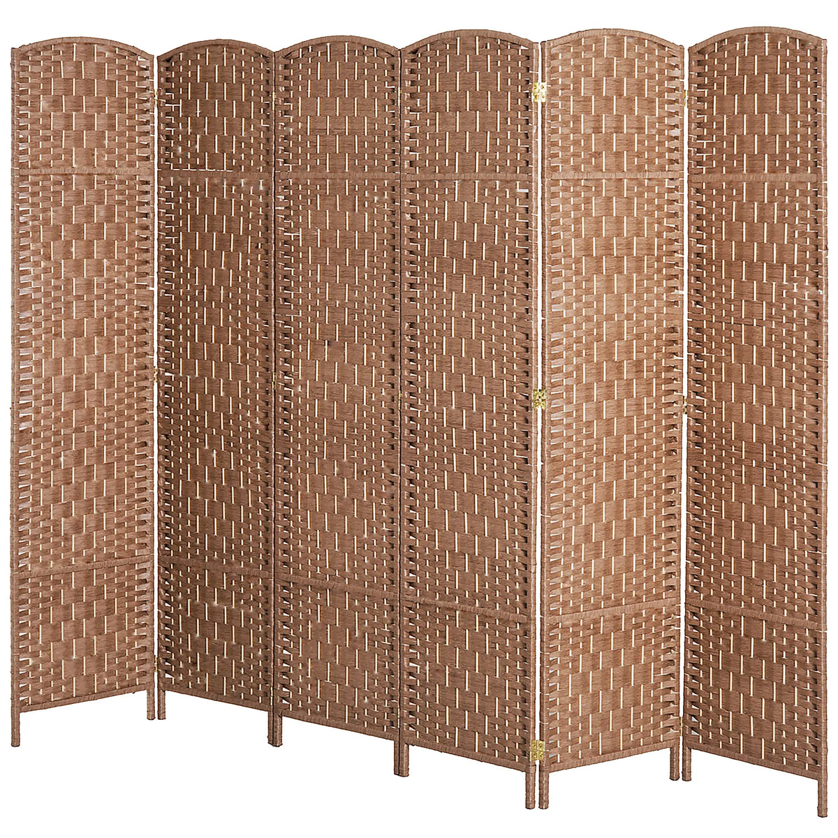 6ft Folding Room Divider, 6 Panel Wooden Frame, Natural Room Dividers at Gallery Canada