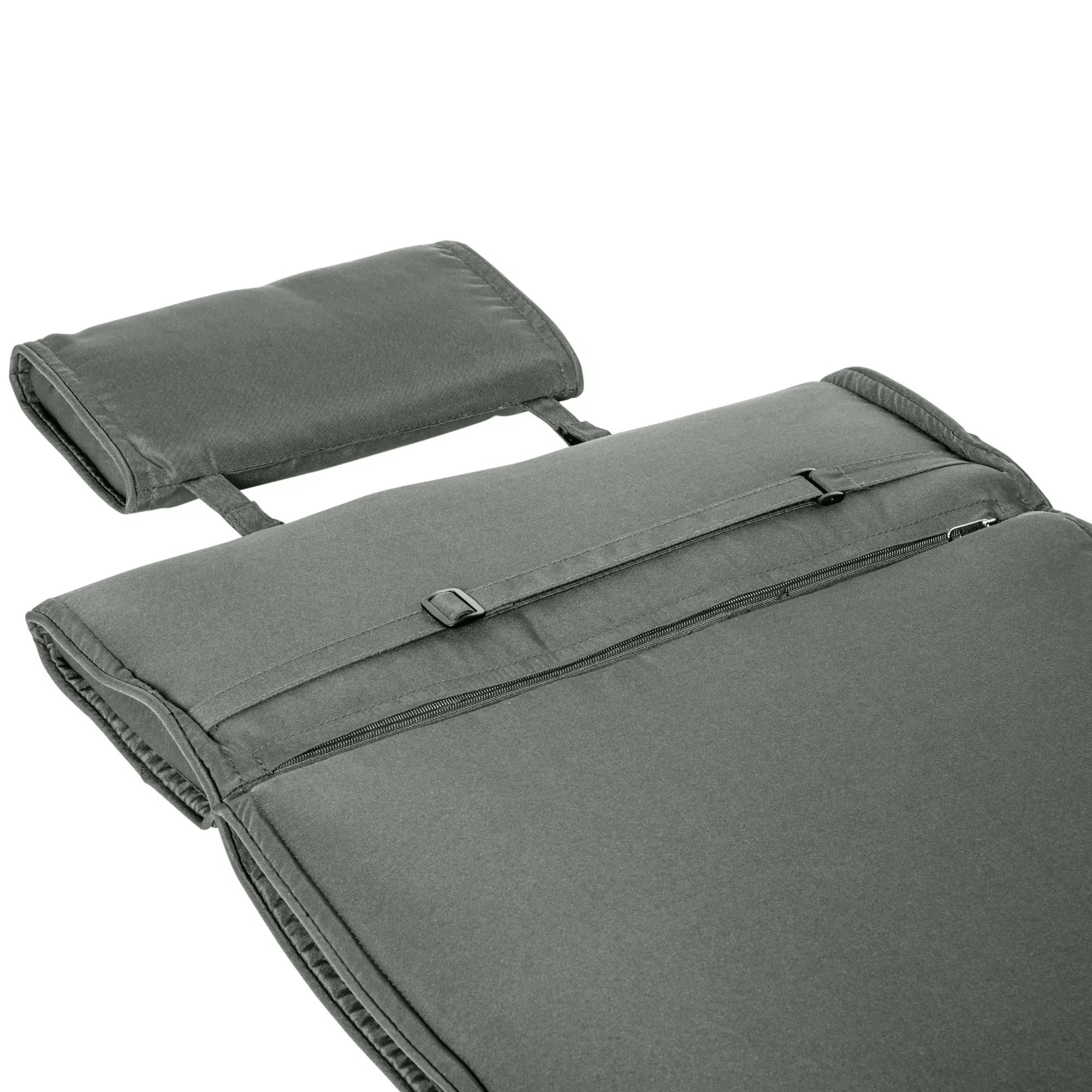 Garden Lounger Chair Cushion, Deep Seat Patio, Thick Padded, Headrest, Removable Cover, Grey Patio Chair Cushions at Gallery Canada