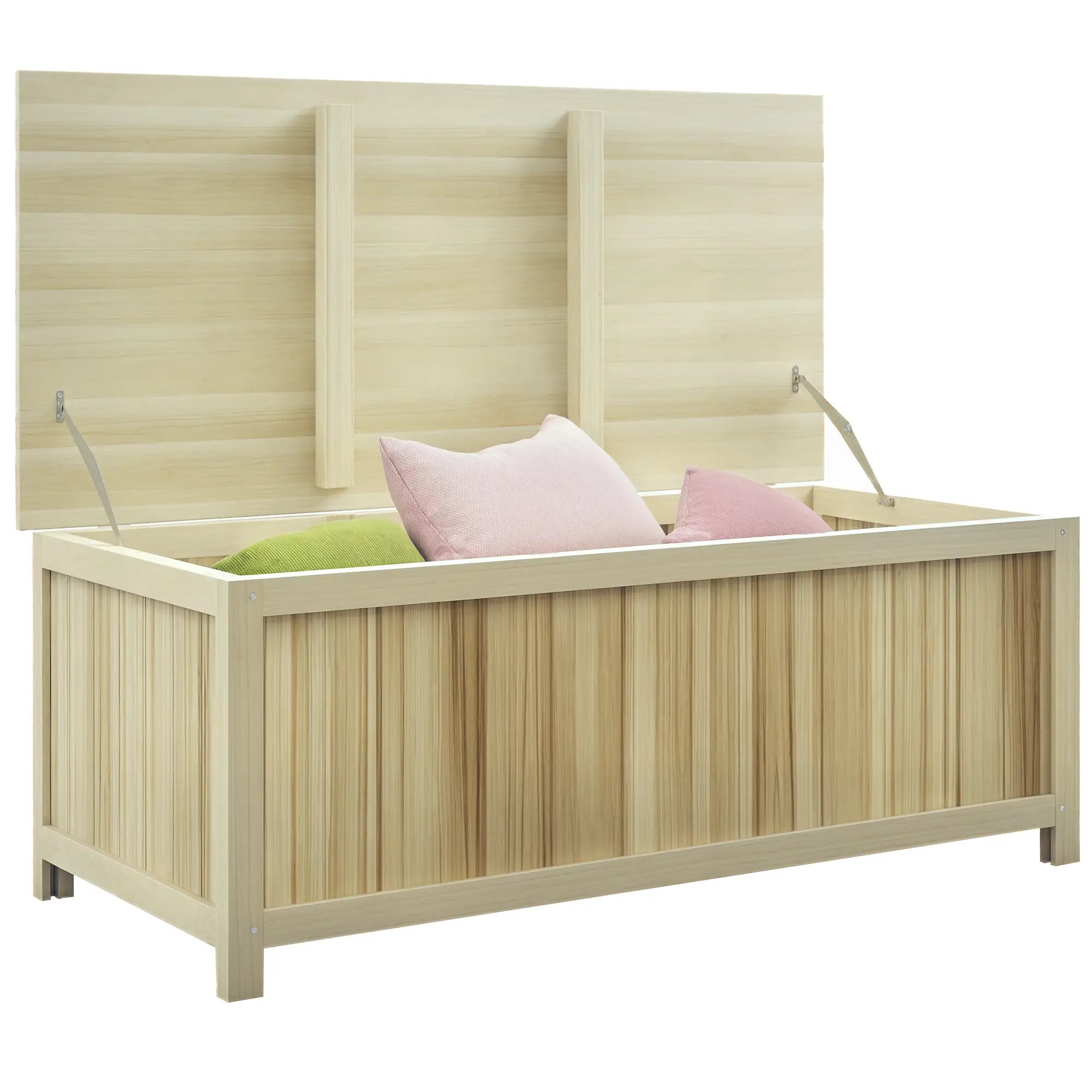 45 Gallon Wooden Storage Box, Patio Deck Box Bench, Natural Patio Storage Boxes at Gallery Canada
