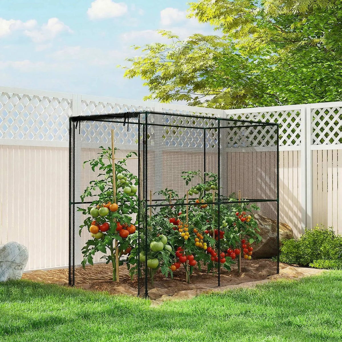 Plant Protection Cage With Zippered Door, Black Crop Cage at Gallery Canada