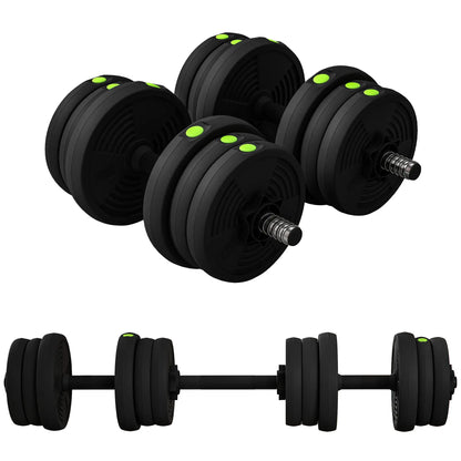 44LBS Adjustable Barbell Dumbbells Set, Non-Slip Handles, Home Gym Dumbbells & Barbells at Gallery Canada