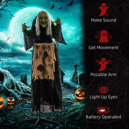 Witch Halloween Animatronic with Sound Activated Halloween Decorations at Gallery Canada