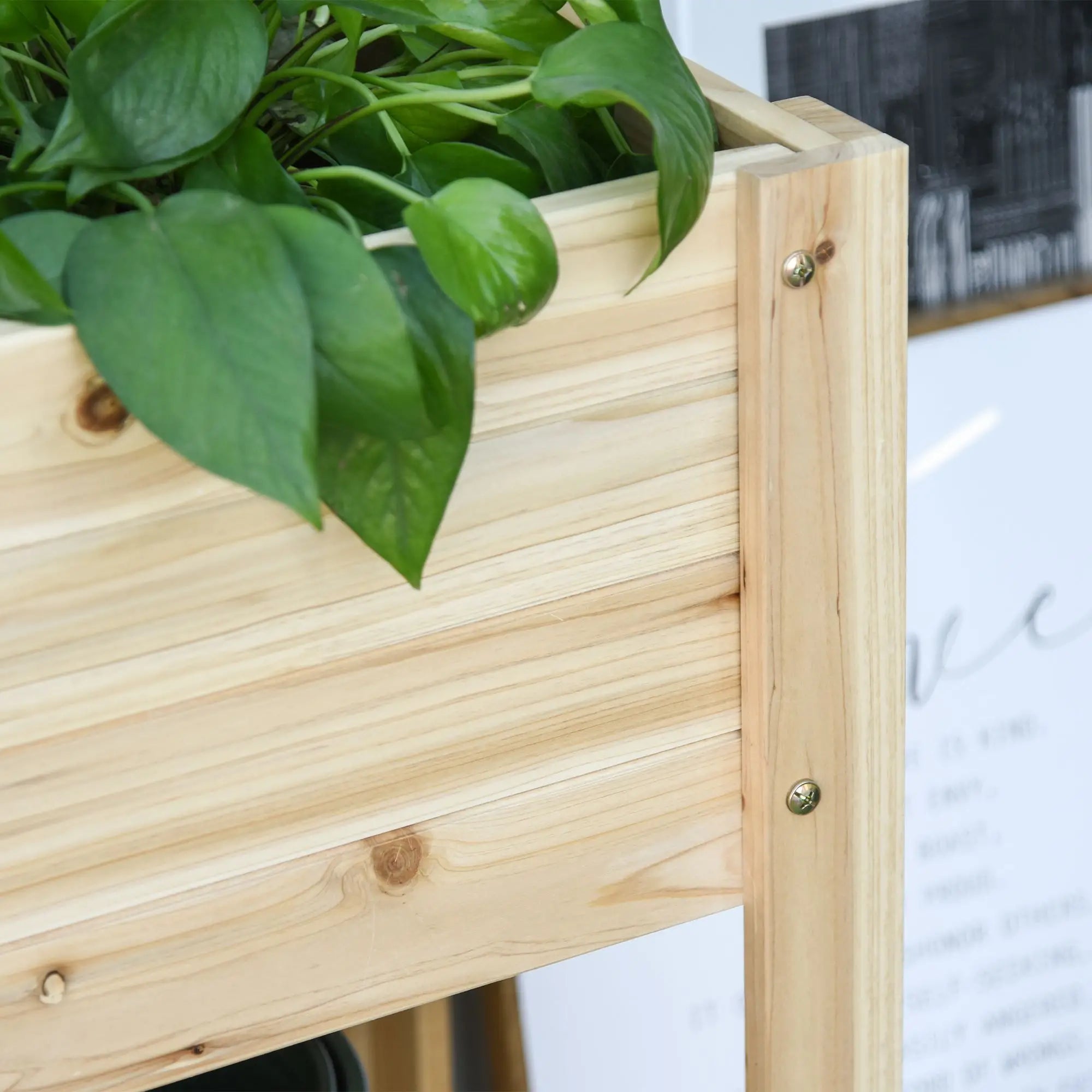 Raised Garden Bed With Legs, Elevated Planter With Shelf, Natural Wood Raised Garden Beds at Gallery Canada
