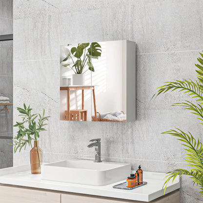 24" x 24" Medicine Cabinet, Wall Mounted, Mirrored Doors, Adjustable Shelves, Soft Close, High Gloss, White Mirror Medicine Cabinets at Gallery Canada