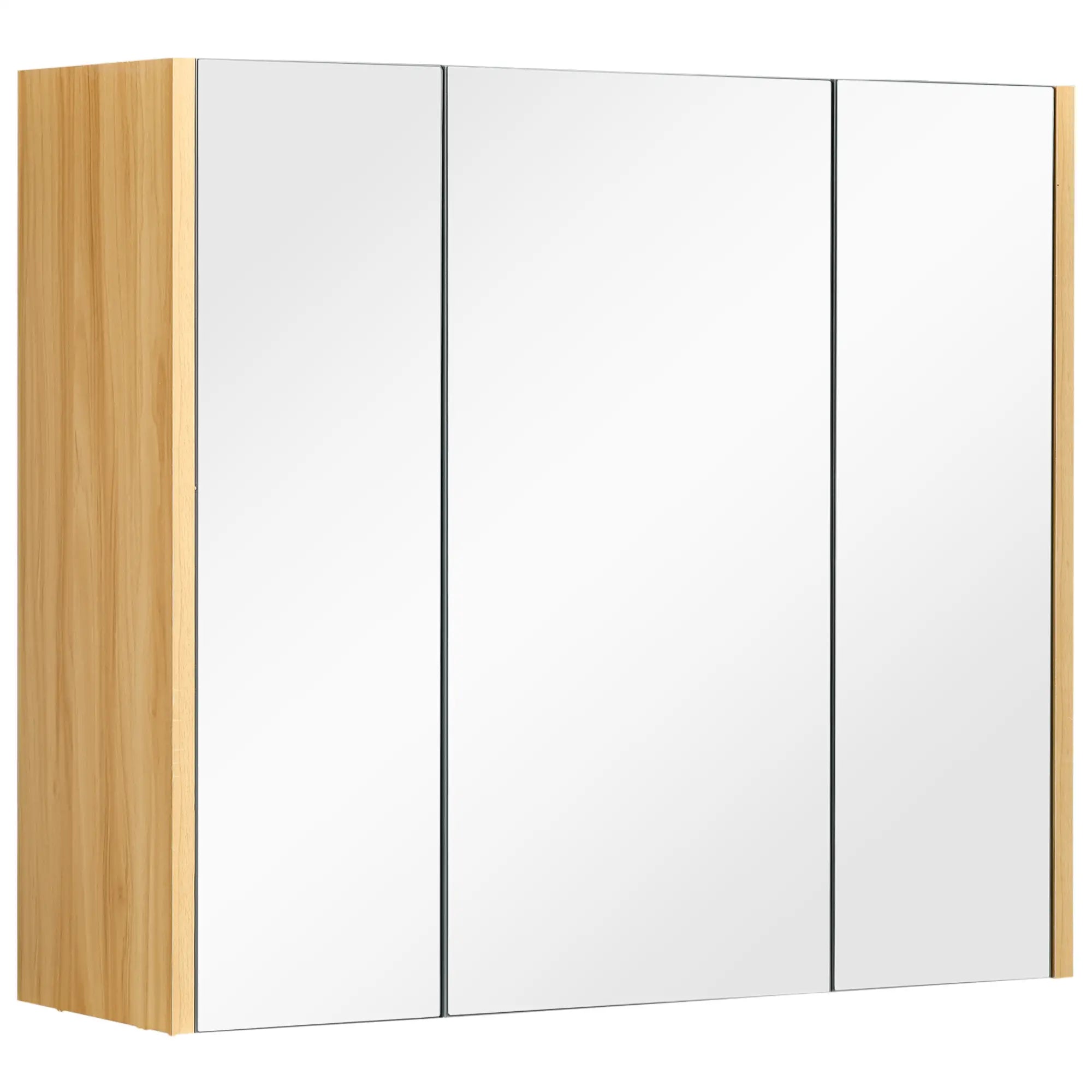 Wall Mounted Medicine Cabinet, Mirror, 3 Doors, Adjustable Shelves, Gray Mirror Medicine Cabinets at Gallery Canada